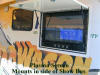 Custom external Plasma Screen modular insert system for promotional marketing show-bus.